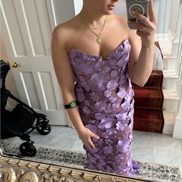 Bronx and Banco Purple Floral Maxi Dress - Picture 6 of 8